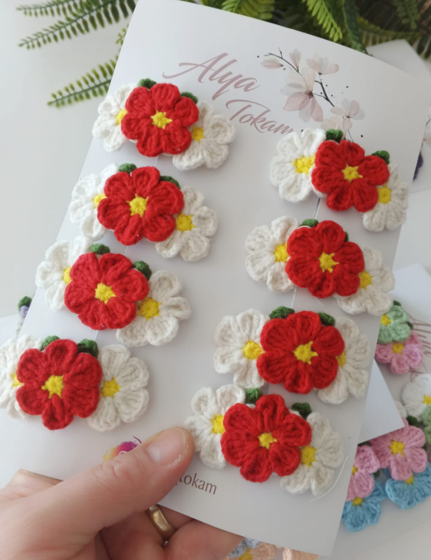 Üç Papatyalı Toka Çift