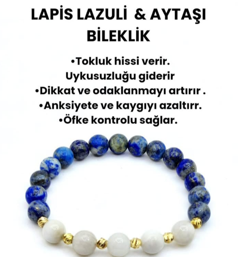 Lapis Lazuli Ay Taşı Bileklik